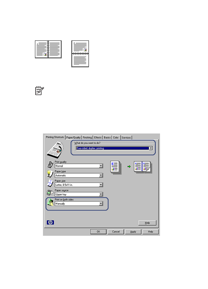 hp printer manual duplex